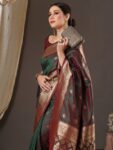 imgi_24_5a533196-3ae9-4d49-bc97-56418e74a9731673369340288AnoukBrownCopper-TonedWovenDesignZariSilkBlendBanarasiSaree1