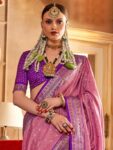imgi_28_78465510-49f0-4932-961c-9ee623b96bd81716904512637AnoukPinkSilkBlendEthnicWovenDesignTraditionalWearSareewithM1