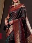 imgi_89_03c305c1-19fc-4507-927b-c90e57f67d1f1673369388765AnoukBrownRedWovenDesignZariSilkBlendBanarasiSaree1