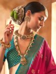 imgi_28_c15bb1b7-154e-45de-a518-6c95fd4ce6721716904773346AnoukPinkSilkBlendEthnicWovenDesignTraditionalWearSareewithM1