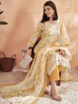 imgi_43_eb98f996-702e-4592-b651-49482176c5df1716634005680WomensWearYellow-WhiteCottonBlendPrintedEmbroideredKurtasetD1
