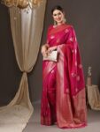 imgi_28_6b28f3d9-1c03-41d3-8336-b09a3f1c727f1673369335691AnoukPinkGold-TonedWovenDesignZariSilkBlendBanarasiSaree1