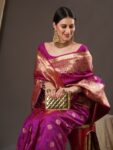 imgi_28_95611de1-2f5b-470d-b810-7794275491e51673369425265AnoukMagentaGold-TonedWovenDesignZariSilkBlendBanarasiSaree1