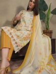 imgi_43_eb98f996-702e-4592-b651-49482176c5df1716634005680WomensWearYellow-WhiteCottonBlendPrintedEmbroideredKurtasetD1