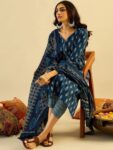 imgi_28_22b5a300-7d21-47e8-b392-cf6e43211b8f1727722080607-Indo-Era-Teal-blue-Ethnic-Motifs-Printed-Pure-Cotton-Kurta-w-2